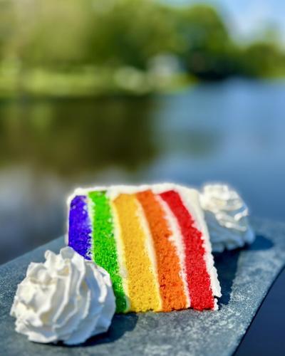 rainbow pride cake