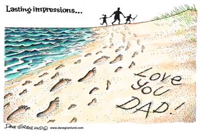 Color edit toon Father's Day footprints